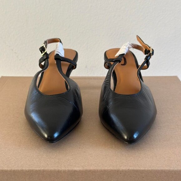 Madewell The Debbie Slingback Pump in True Black, Size 7 - Picture 8 of 11